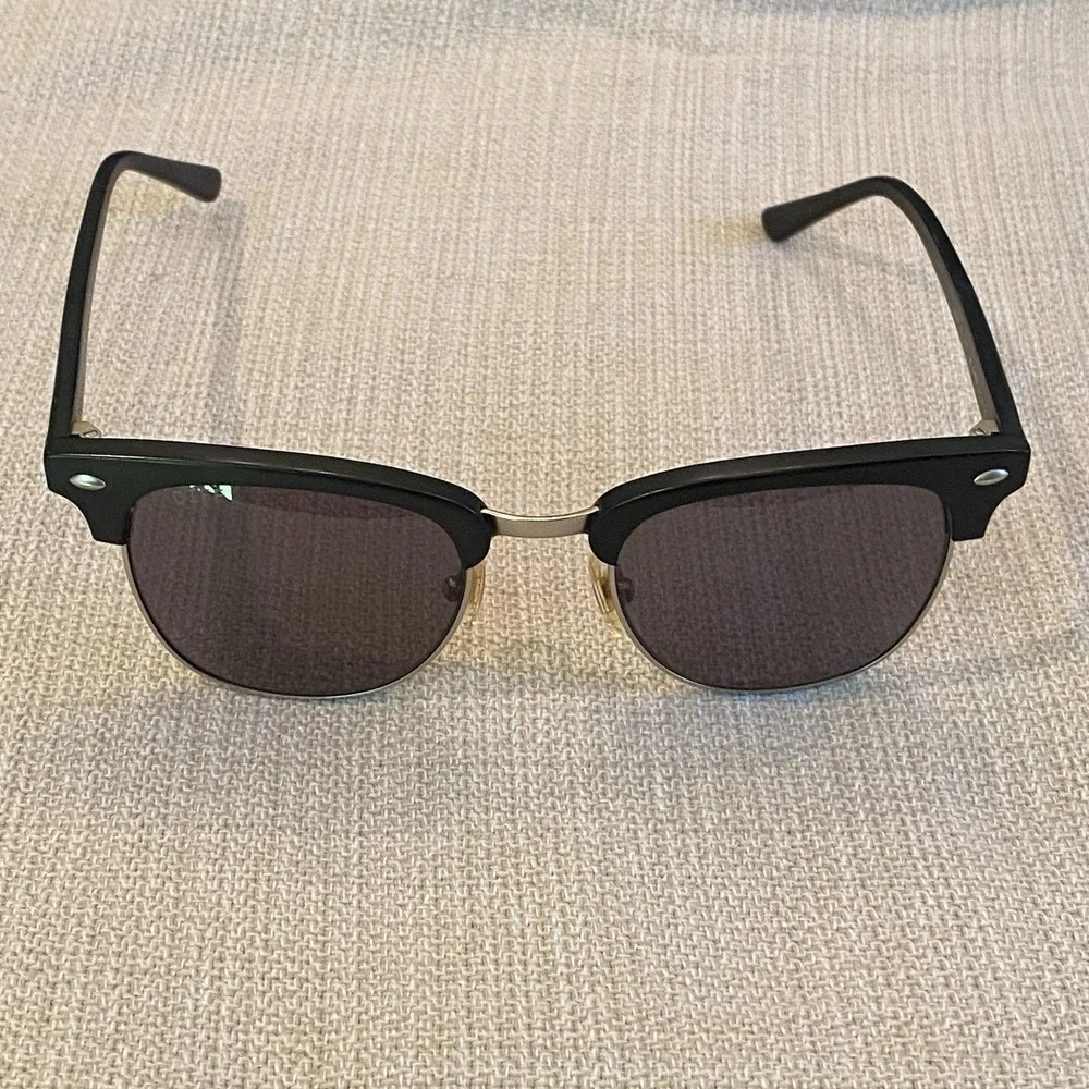 DIFF BARRY POLARIZED MB-GR09P Square Sunglasses Black Frame Gray Lens